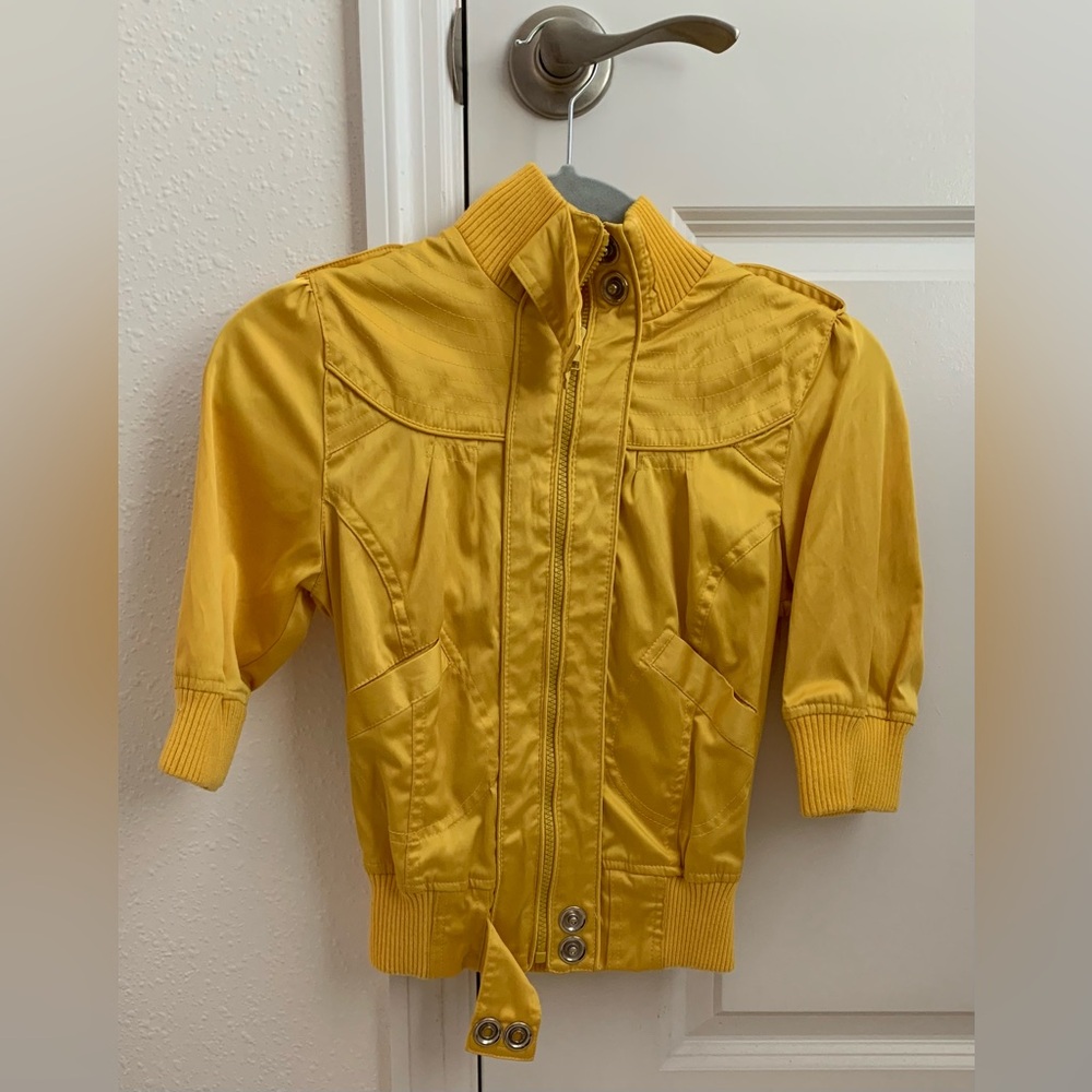 Wet seal | 80s inspired yellow jacket